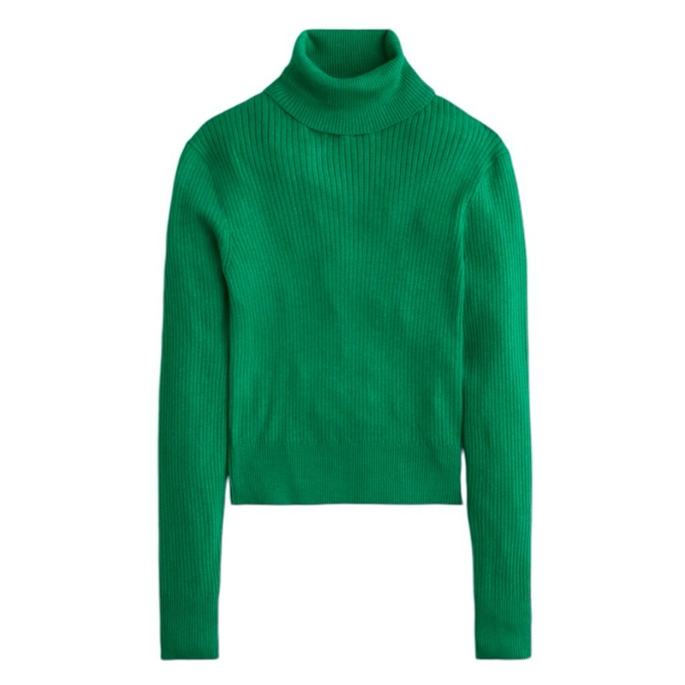 J. Crew Tencel Lyocell-Blend Ribbed Turtleneck Sweater